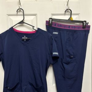 Navy blue scrub set